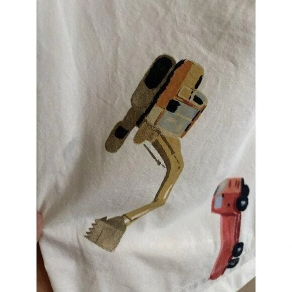 Pottery Barn Kids Busy Builder Rocks Construction PAIR Standard Pillowcases